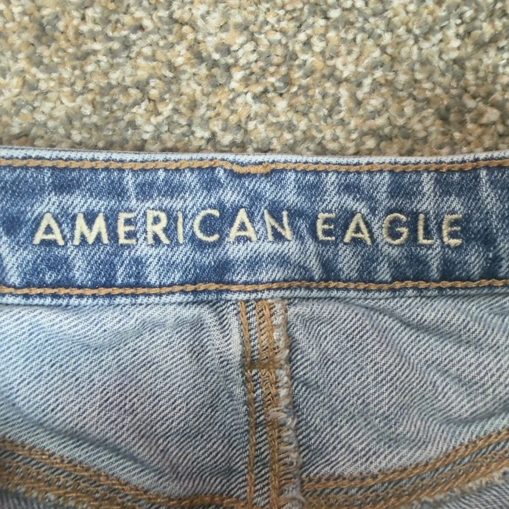 American Eagle Distressed High Raise Baggy Shorts Raw Hem Womens Size 4 Y2K